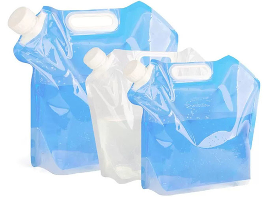 5 / 10 Litres Collapsible Plastic Water Container , Folding Water Bag For Mountaineer