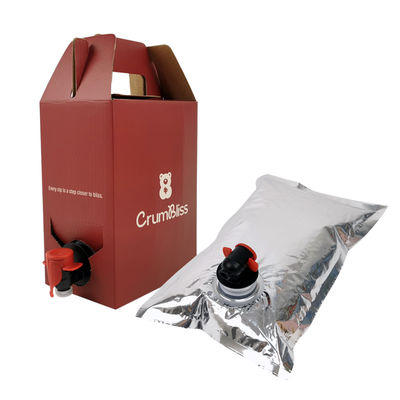 1 لتر - 10 لتر آلة تعبئة وتغطية أكياس المشروبات المعقمة، كيس في صندوق، ختم حراري، كيس ألومنيوم للنبيذ والعصير مع صنبور فيتوب للمياه المعدنية