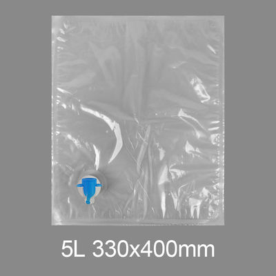 كيس البلاستيك الشفاف 3l 5l 10l 20l كيس الصنبور شرب الماء كيس عصير النبيذ في صندوق الموزع مع صمام الفراشة فيتوب