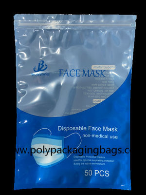 Resealable Plastic Ziplock Bags For N95 Mask Packaging