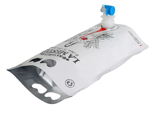 Sangria Stand Up Food Grade 3L BIB Pouch Aluminium Foil Butterfly Valve