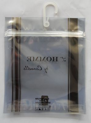 أكياس بولي برهان المياه مع الشماعات / هوك والرمز البريدي قفل الملابس الداخلية للرجال / الملابس