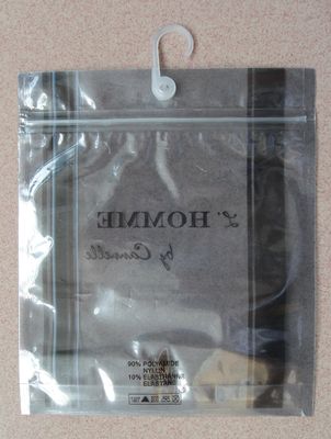 أكياس بولي برهان المياه مع الشماعات / هوك والرمز البريدي قفل الملابس الداخلية للرجال / الملابس