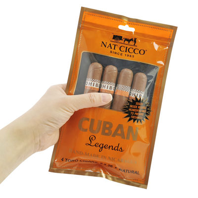 حقيبة مرطب سيجار للسفر مع طباعة مخصصة، 4-6 سيجار، أكياس بلاستيكية مرطبة مع حقيبة تغليف سيجار