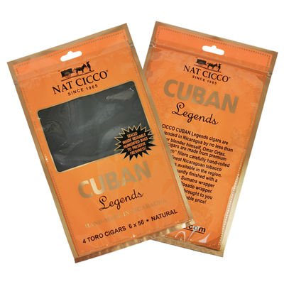 حقيبة مرطب سيجار للسفر مع طباعة مخصصة، 4-6 سيجار، أكياس بلاستيكية مرطبة مع حقيبة تغليف سيجار