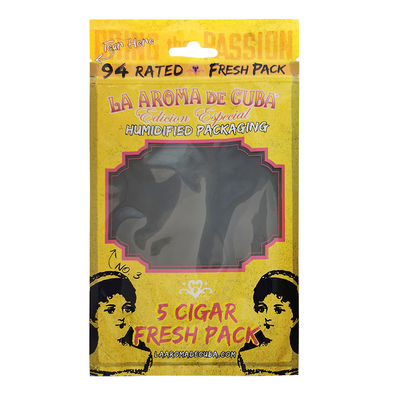 طباعة مخصصة أكياس تعبئة سيجار زيبلوك سيجار أكياس بلاستيكية رطبة مع طبقة ترطيبية