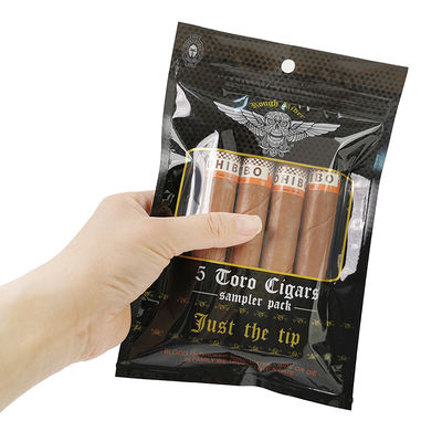 أكياس مسطحة مصممة خصيصًا مقاومة للرطوبة مطبعة من ورق الألومنيوم قابلة للفصل الحراري Mylar 3 Side Seal للفرائط السجائر في أوراق التبغ