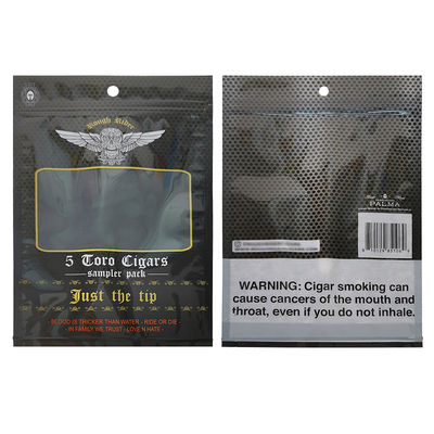 أكياس مسطحة مصممة خصيصًا مقاومة للرطوبة مطبعة من ورق الألومنيوم قابلة للفصل الحراري Mylar 3 Side Seal للفرائط السجائر في أوراق التبغ