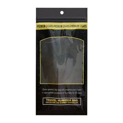 كيس رطب سيجار شعار مخصص مع حزمة رطوبة مدمجة الرطوبة سجائر التبغ أكياس زيبلوك