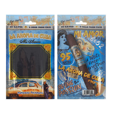 حقيبة سيجار من الجلد الفاخر مع مرطب حقيبة مرطبة محملة بالرخام