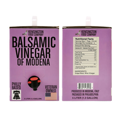 حقيبة عصير شفافة من الألومنيوم مخصصة 5 لتر، كيس مشروبات، كيس نبيذ في صندوق