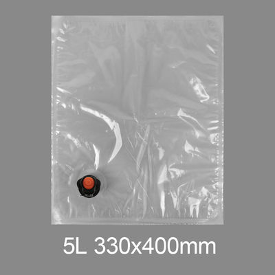 كيس البلاستيك الشفاف 3l 5l 10l 20l كيس الصنبور شرب الماء كيس عصير النبيذ في صندوق الموزع مع صمام الفراشة فيتوب