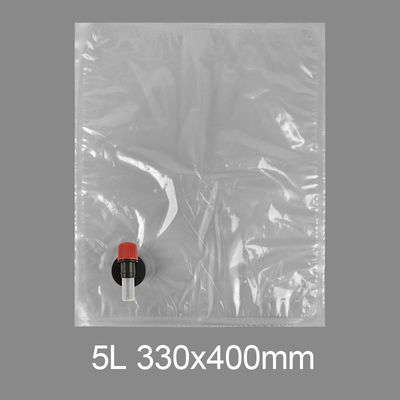 كيس البلاستيك الشفاف 3l 5l 10l 20l كيس الصنبور شرب الماء كيس عصير النبيذ في صندوق الموزع مع صمام الفراشة فيتوب
