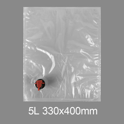 كيس البلاستيك الشفاف 3l 5l 10l 20l كيس الصنبور شرب الماء كيس عصير النبيذ في صندوق الموزع مع صمام الفراشة فيتوب