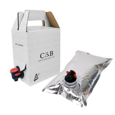 كيس تزويد سهل في صندوق مع الباسولة ودون مقبض للتعبئة والتغليف متعددة الاستخدامات