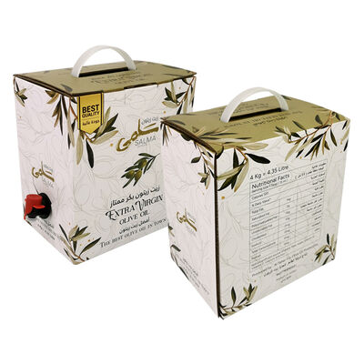 حاويات بدون صنبور (Bag in Box) بسعات 5 لتر، 10 لتر، 20 لتر، 25 لتر، و 220 لتر، مناسبة لحلول تغليف السوائل