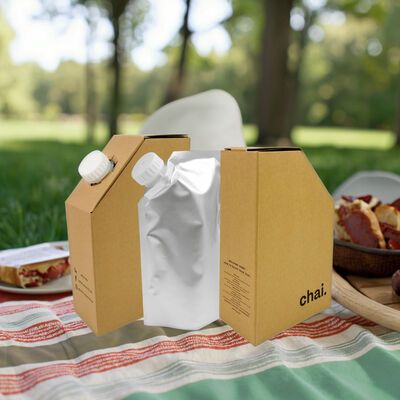 حقيبة في صندوق معتمدة من ISO SGS وطباعة مخصصة وتعبئة مربعة مستطيلة تقدم حلول تخزين آمنة للسوائل