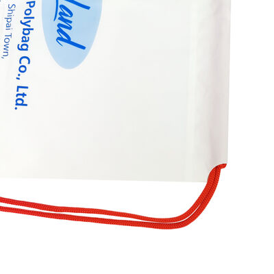 حقيبة برباط للإغلاق، حقيبة برباط بشعار مخصص، حقائب نايلون خفيفة الوزن مصممة لسهولة الحمل والرؤية الفعالة