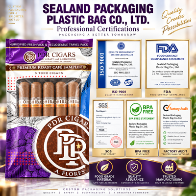 Lightweight And Compact Humidified Cigar Bags Featuring Tear-resistant And Puncture-resistant Materials For Cigar Freshness