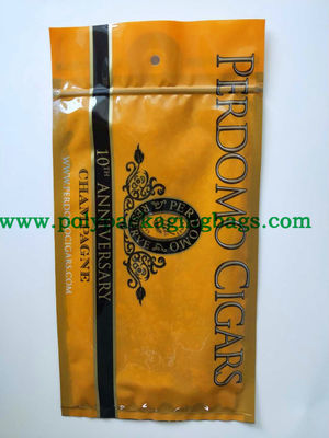 زيب لوك حزمة التبغ المرطبة كيس السفر الأكياس البلاستيكية تغليف السجائر حزمة كيس مع فتحة ونافذة