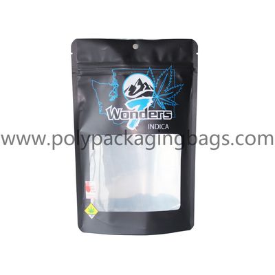 plastic clear front smell proof custom printed ziplock foil weed mylar bags with window