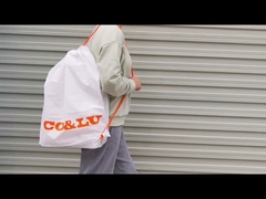 طابعة ملونة شعار واحد كيس الكتف السحب السلكي البلاستيكية كيس السحب السلكي الملابس المقاومة للماء الظهر