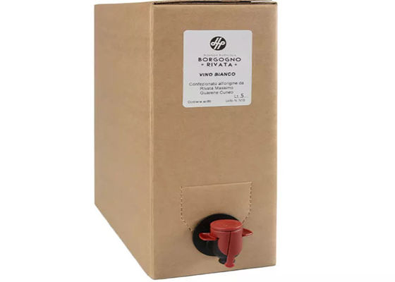 عبوات بلاستيكية معقمة كيس BIB في صندوق 20 لتر لمشروبات النبيذ